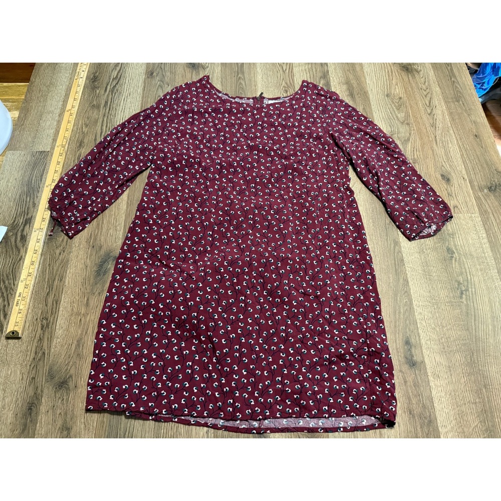 Old Navy Dress Womens Size Large 3/4 Sleeve Zip up Back Black Green Maroon Pink